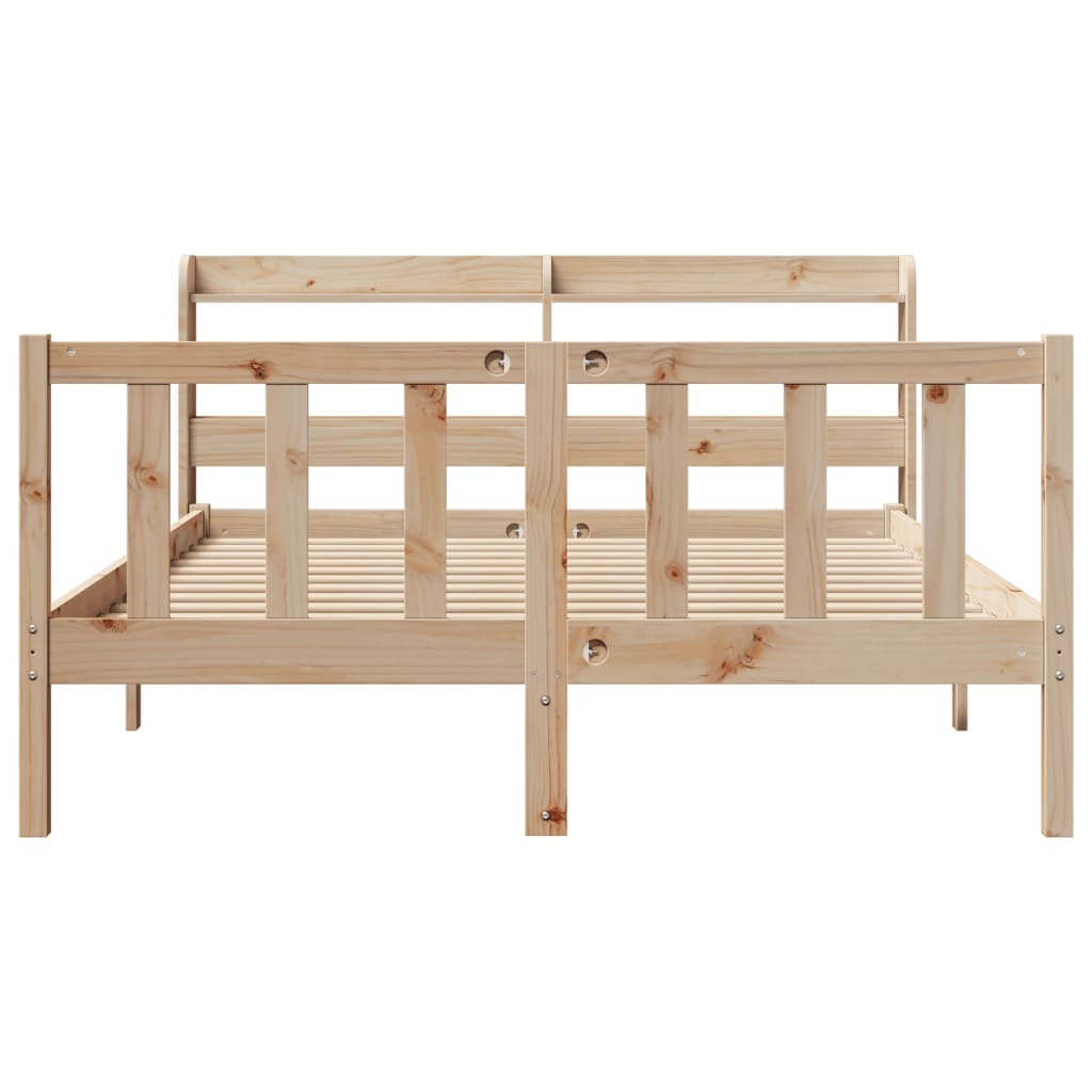 Solid Wood Bed without Mattress 160x200 cm Pine Wood
