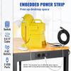 Adjustable Height Workbench 48"L x 20"W Work Bench Table with Power Outlet