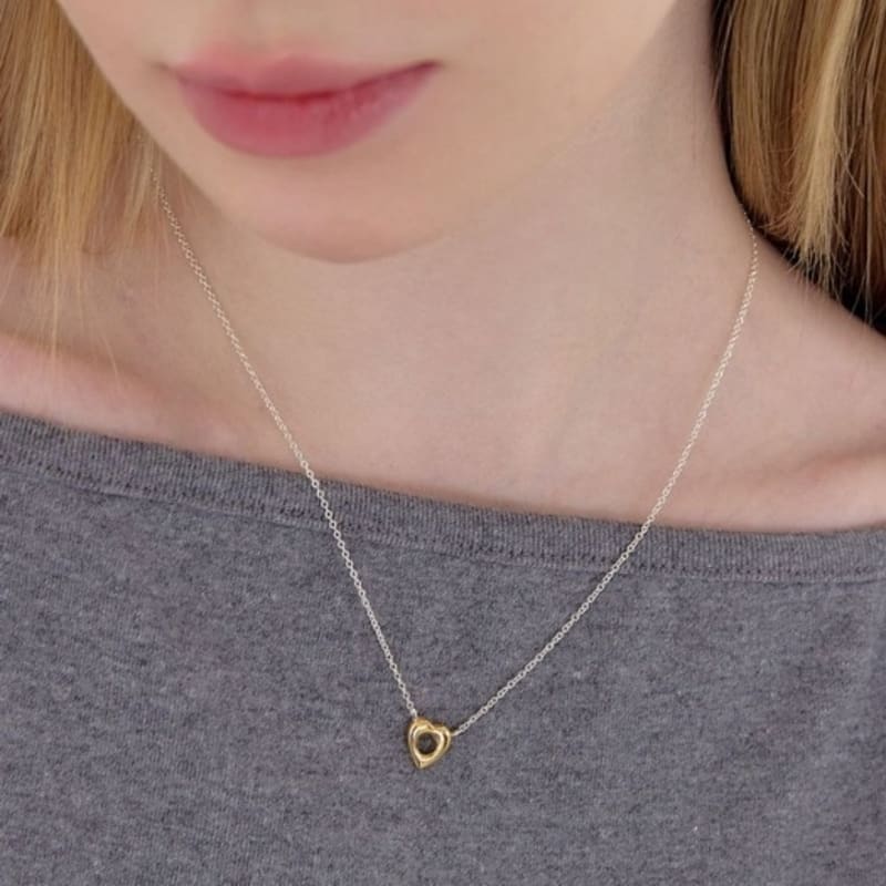 

moi moi Love hollow necklace (2color) silver