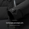 Men's Long Warm Down Jacket with Detachable Hood