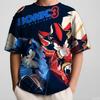 2026 Summer Fashion Anime Sonic The Hedgehog Brothers T-shirt 3D Printing Fitness Hip Hop Street Roundneck T-shirt Large
