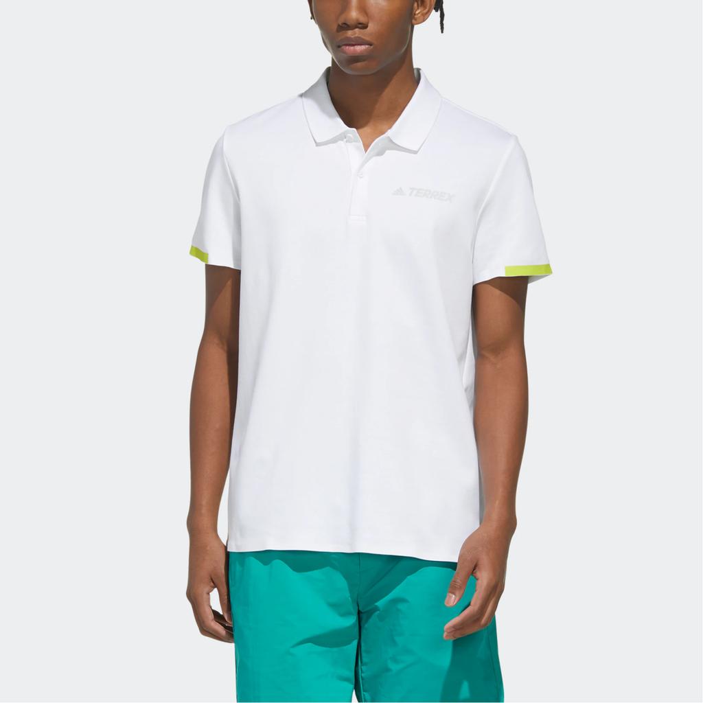 adidas Lifestyle Series Feuchtigkeitstransportierendes Tennis Freizeit Kurzarm Poloshirt Herren Poloshirts Weiß FN0774