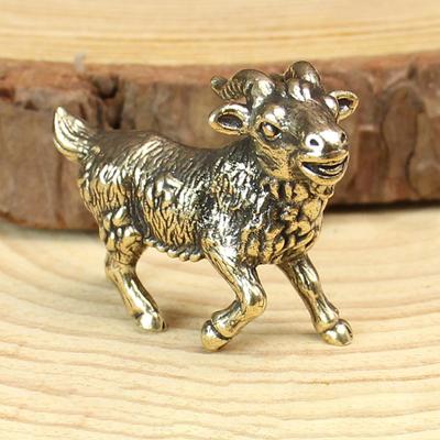 Antike Miniatur-Tierornamente Figuren Vintage Messing Mini Tiere Statue Schreibtisch Ornamente Home Feng Shui Dekor Handwerk