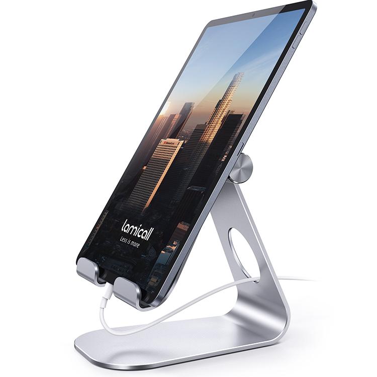 Lamicall S1X Universelle Tablet-Halterung Schreibtisch Verstellbar Mehrwinkel Handy-Ständer Stabile Aluminiumlegierung Pad-Halterung 4,7-13 Zoll