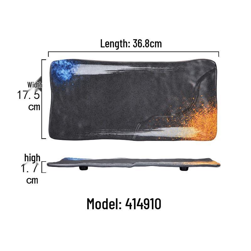 Rectangular Melamine BBQ & Sushi Serving Plate