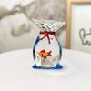 Cute Mini Glass Fish Tank Creative Handcrafted Glass Fish  Desktop Decoration