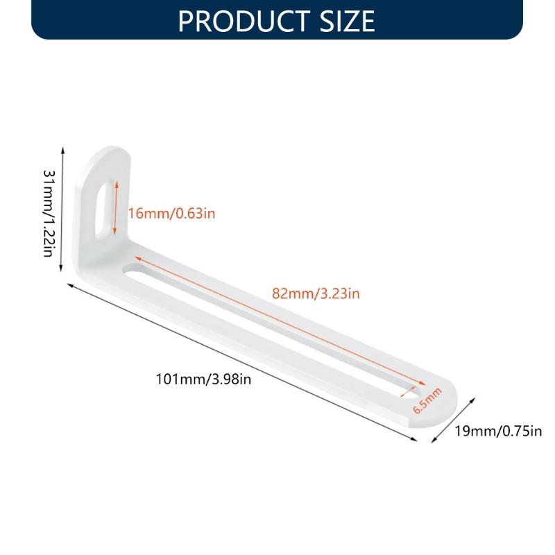 Iron Corner Brackets Set With Double Grooves Wall Mounting Brackets for Secure Wall Mounting and Home Improvement