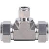 Tee 3 Ways Reducer 1/16"-1" 3-25mm Tube OD Compression Union SUS316L Stainless Coupler Pipe Fitting Connector With UNF Nut Lock