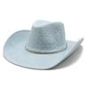 JYL TS DIY Beaded Cowboy Hat Unisex Tibetan Curved Brim Western  Hat
