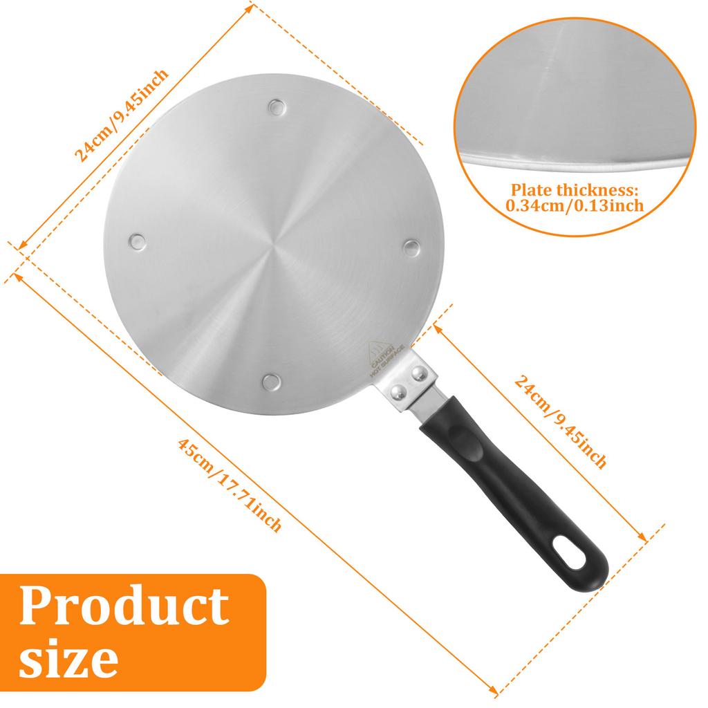 Heat Diffuser Plate Aluminum Alloy Food Defrosting Tray Kitchen Flame Guard Simmer Plate Double-Sided Non-Slip Induction