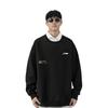 Li Ning Badminton Series Letter Print Crew Neck Loose Long Sleeve Sweatshirt Unisex sweatshirt Black AWDS201-2