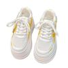 thick-soled color matching little white shoes women's spring and summer new hollow breathable casual sports dad shoes