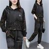 Damski Luźny Jeansowy Garnitur Plus Size Koreański Wiosna Jesień Casualowa Odzież Sportowa Bluza Dresy Zestaw Dwuczęściowy