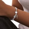 Religious Cross Bracelet Round Rosary Children Baptism Bracelet Favor Catholic Mini Rosary Beads Bracelet For Women Gift