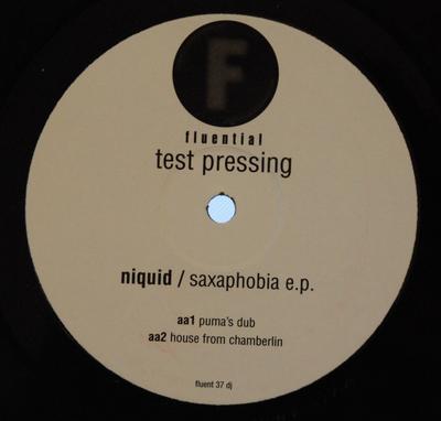 12inch Record NIQUID - Saxaphobia EP FLUENT37DJ Fluential 2002 UK Dance & Electronica Used