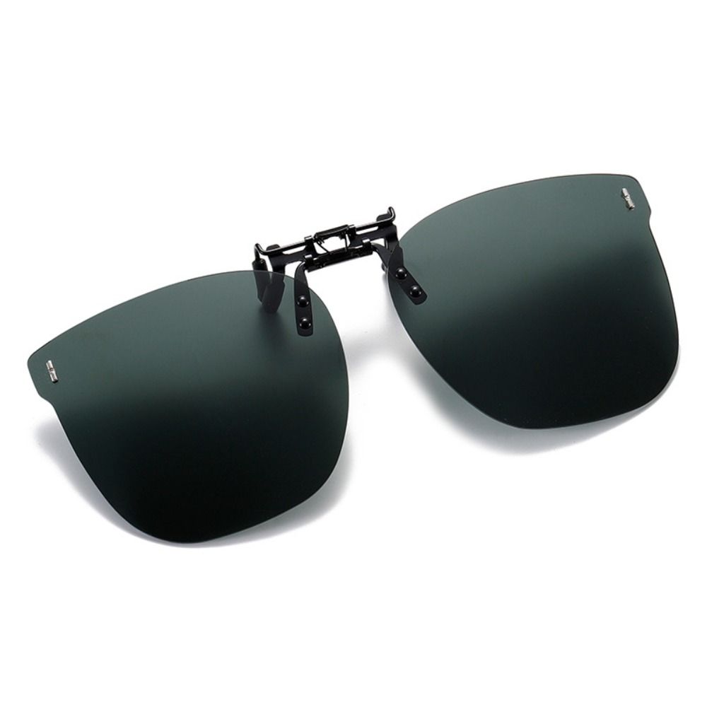 

Ultra-Light Flip Up Sun Glasses Square Shape Convenient Shades Perfect for Outdoor & Driving Green