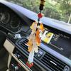 Chinese Agate Jade Bead Tassel Pendant Car Creative Lucky Gift Home Car Hanging Accessories Decor Auto Interior Men Women