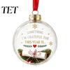 Xmas Tree Christmas Ball Clear Acrylic Fillable Ball, DIY Transparent Ornament for Shatterproof Hanging Tree, Holiday, Wedding, Party, Home Decoration