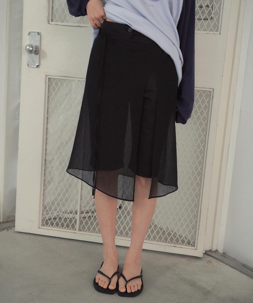 Cita Everywhere Layered Wrap Skirt_Cta915(Black)
