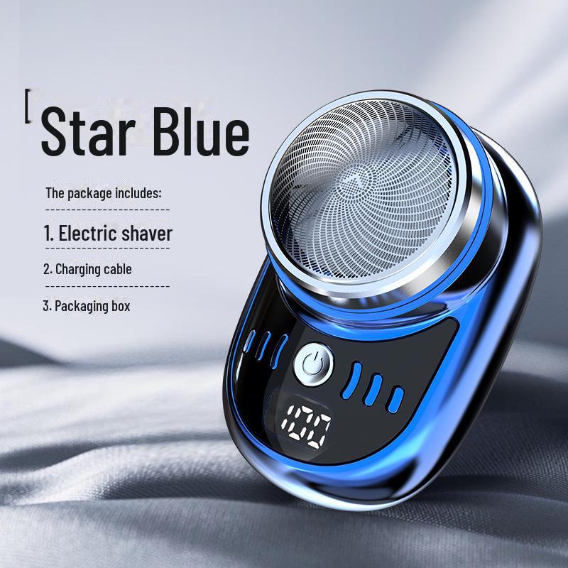 Barbeador Elétrico Mini Portátil Masculino Sanqiao - Barbeador Sem Fio de Lâmina Única para Viagem