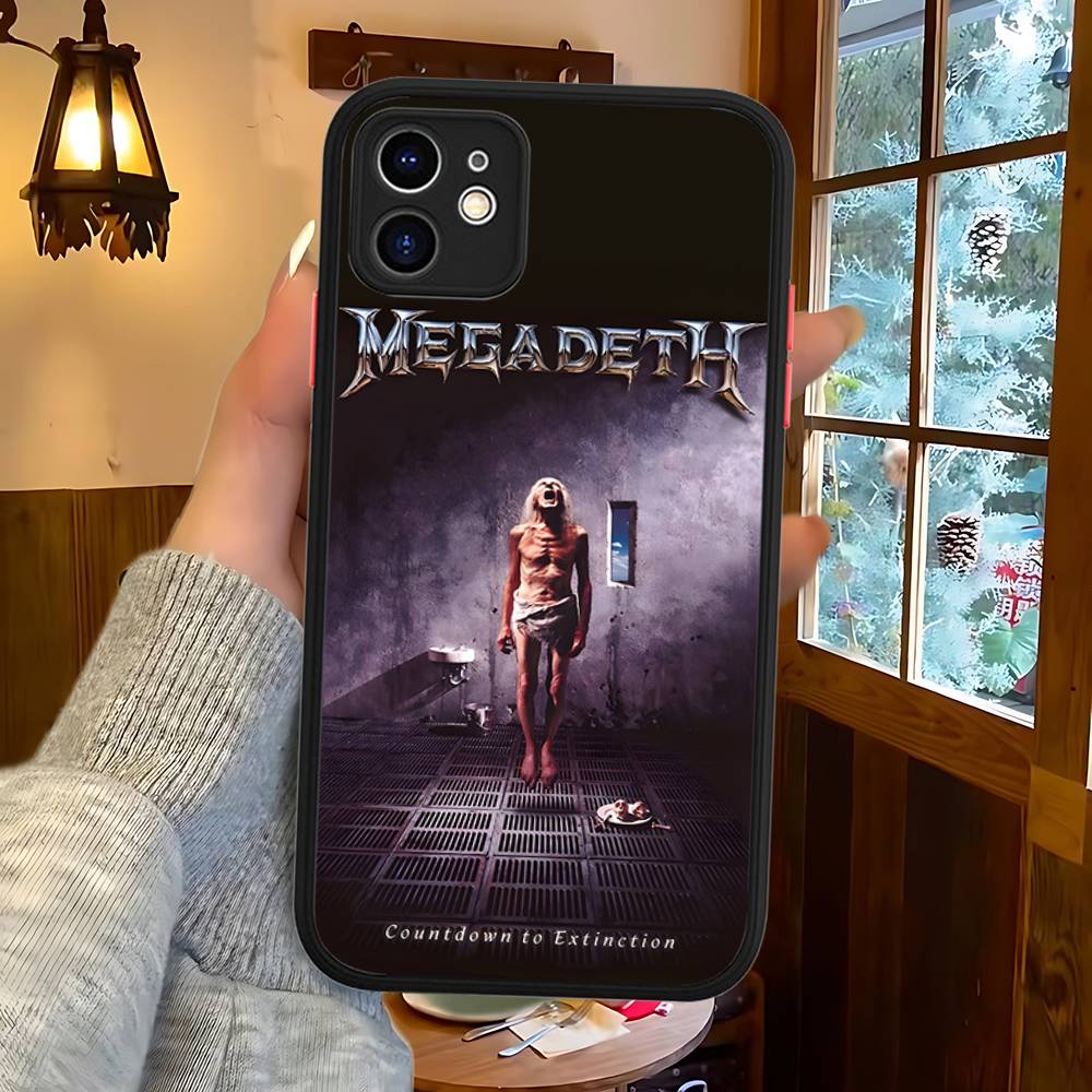 M-Megadeth Logo For IPhone 11 12 13 14 15 16 Pro Max Plus Matte Translucent Phone Cover