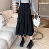 High-Waist Pleated A-line Midi Skirt - 2024 Spring Collection for Women