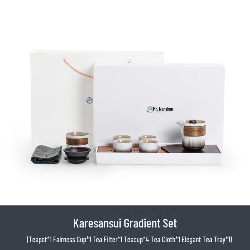 Japanese Ceramic Dry Landscape Tea Tray Set