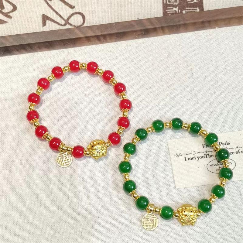 2027 Chinese Year Of The Sheep Lucky Bracelet For Women Fashion Crystal Beaded Zodiac New Year Jewelry Gifts