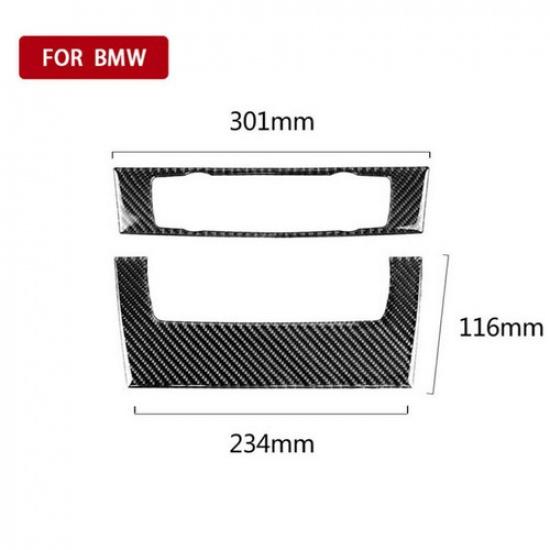 Carbon Fiber Interior Control Panel Cover Trim Set Fits BMW E90 92 93 2005-12 US