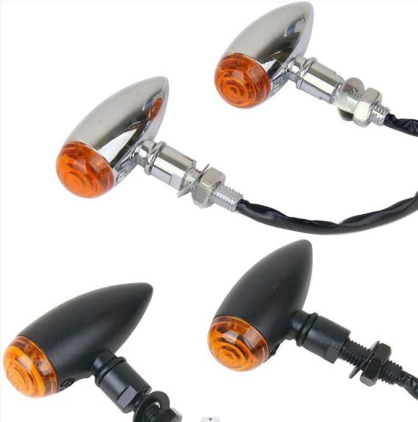 Retro Motorcycle Mini Bullet Turn Signals for Harley