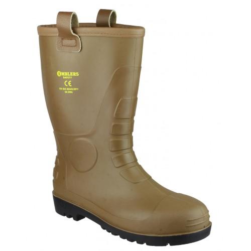 Footsure 95 Tan PVC Rigger Safety Wellingtons / Mens Safety Boots