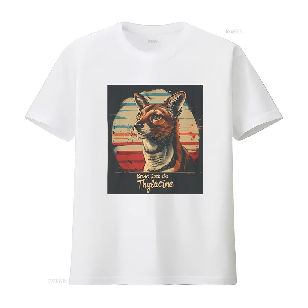 Thylacine T Shirt Bring Back Save Tasmanian Tiger Wildlife Ideal for Nature Lovers Conservationists Vintage Washed Slightly