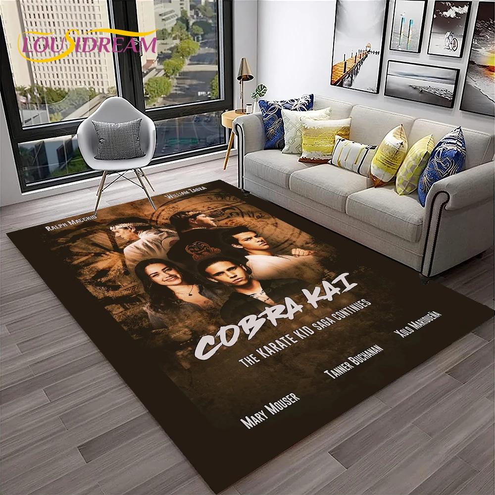 3D Cobra Kai Amanda TV Karate HD-Teppich für Zuhause, Wohnzimmer, Schlafzimmer, Sofa, Fußmatte, Dekor, Kinderspielbereich, Teppich, rutschfeste Bodenmatte
