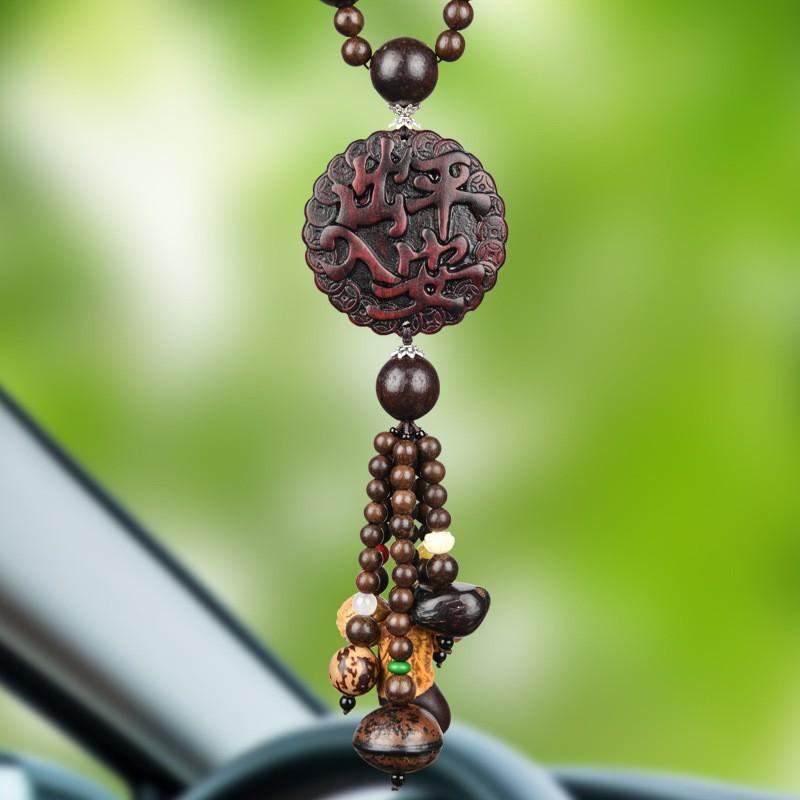 New Model Interior Decorative Item for Baishan Auto - Walnut Car Rearview Mirror Hanger - Decorative Car Accessory