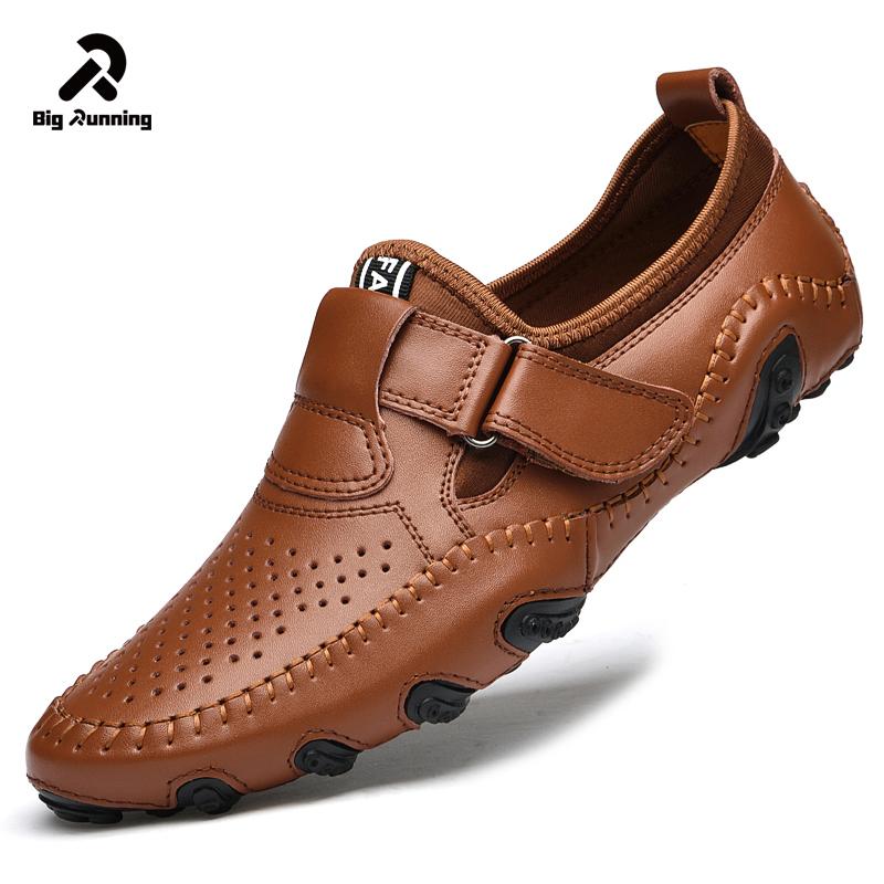 Men Genuine Leather Soft Comfy Slip-on Moccasins Handmade Fashion  Man Casual Shoes Drive Walk Luxury Leisure Loafer Shoes