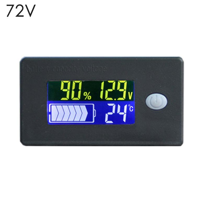 12v 24v 36v 48v60v72v Digital Battery Capacity Display Universal Lcd Car Motorcycle Lead-Acid Lithium Battery Monitor