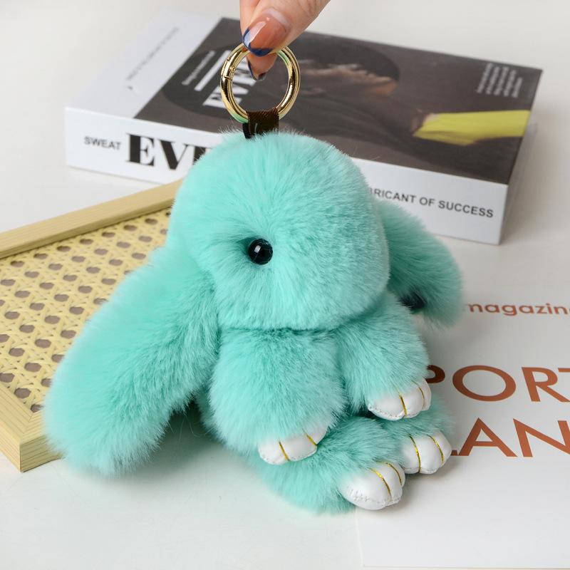 Miniaturowy Królik Brelok Królik Pluszowa Piłka Brelok Damska Torba Dekoracja Zawieszka Kluczyki Samochodowe Akcesoria Pluszowa Lalka Pluszowa Zabawka Dziewczyna Gif
