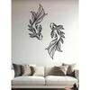 2pcs Minimalist Koi Fish Metal Wall Art, Home Decor Feng Shui, Modern Interior Design for Living Room