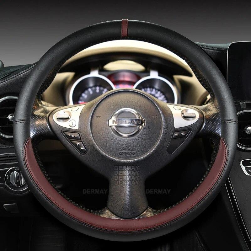 Für Nissan Juke F15 F16 2010 ~ 2023 PU Leder Auto Lenkrad Abdeckung Schnelle Lieferung Auto Zubehör