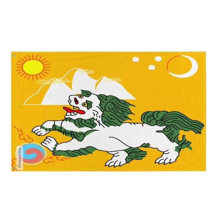 Drapeau - Tibet - 1920-1925 - 128x192 Cm - Polyester - Impression Recto/verso