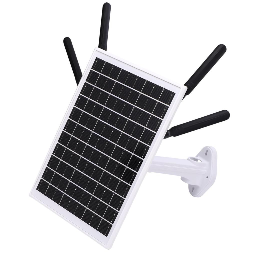 12W Solar Powered 4G LTE Modem Router 300Mbps Solar WiFi 6 Extender with SIM Card Slot 18000 MAh Battery 150M Long