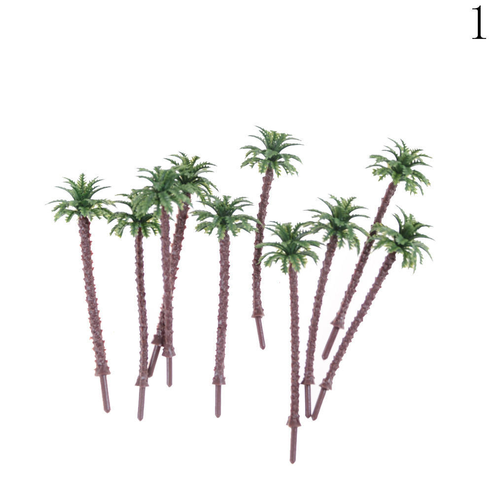10Pcs Multi Gauge Model Coconut Palm Trees Ho O N Z Scale Scenery