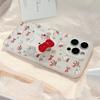 Glitter for IPhone16 for Apple Phone Case 13 Cherry Cat Shaker 15 Promax Stand 17 Pendant
