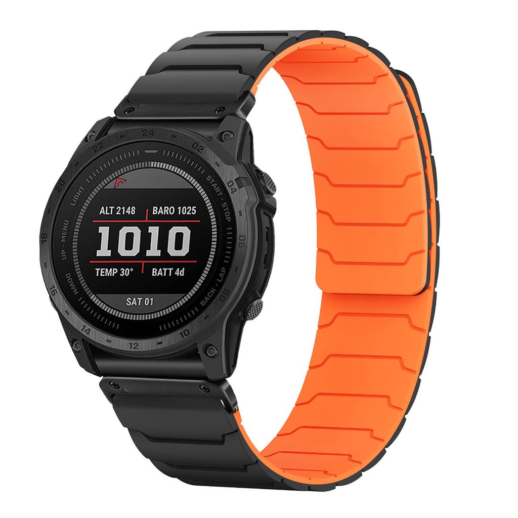 22/26mm Two tone magnetic strap for Garmin Fenix 8 7 7X PRO 6X 3 3hr 6x PRO silicone band for garmin watch smartwatch bracelet