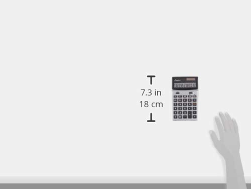Asmix Asuka Calculator, 12-digit, with tilt, C1235S, Silver