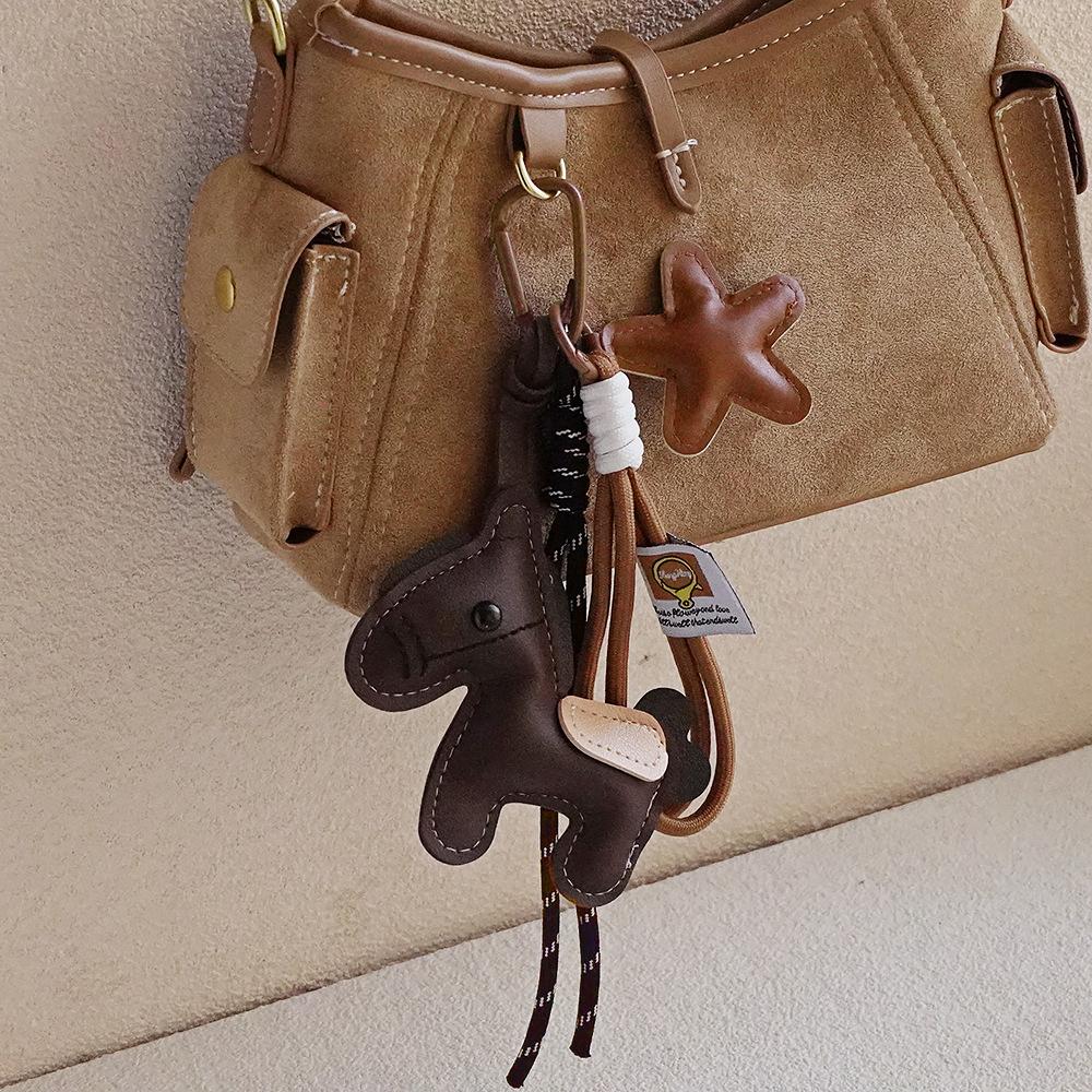 Mini Backpack Hanging Handbag Pendant Horse Faux Leather Bag Pendant Bags Accessories
