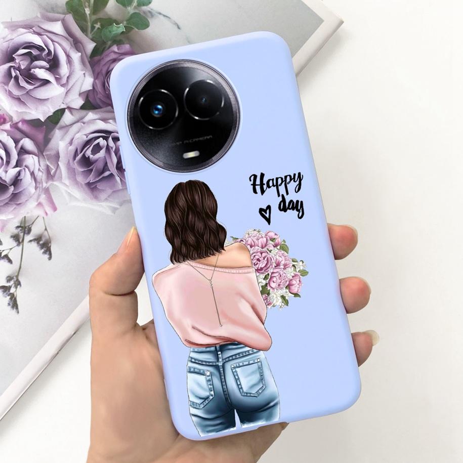 Shockproof Case For Realme 11 5G / Realme 11X Phone Cover Fashion Girls Soft Silicone Funda For Realme11 11 X 2023 RMX3785 Coque