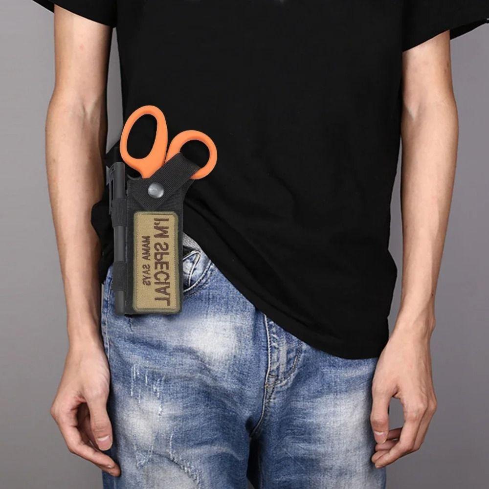 Hanging Bags Scissor Waist Bag Flashlight Holder Scissors Pouch EDC Scissors Pouch  Outdoor Sports
