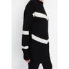 Schwarz gestreifter weicher Strickpullover Tctaw22ak0005