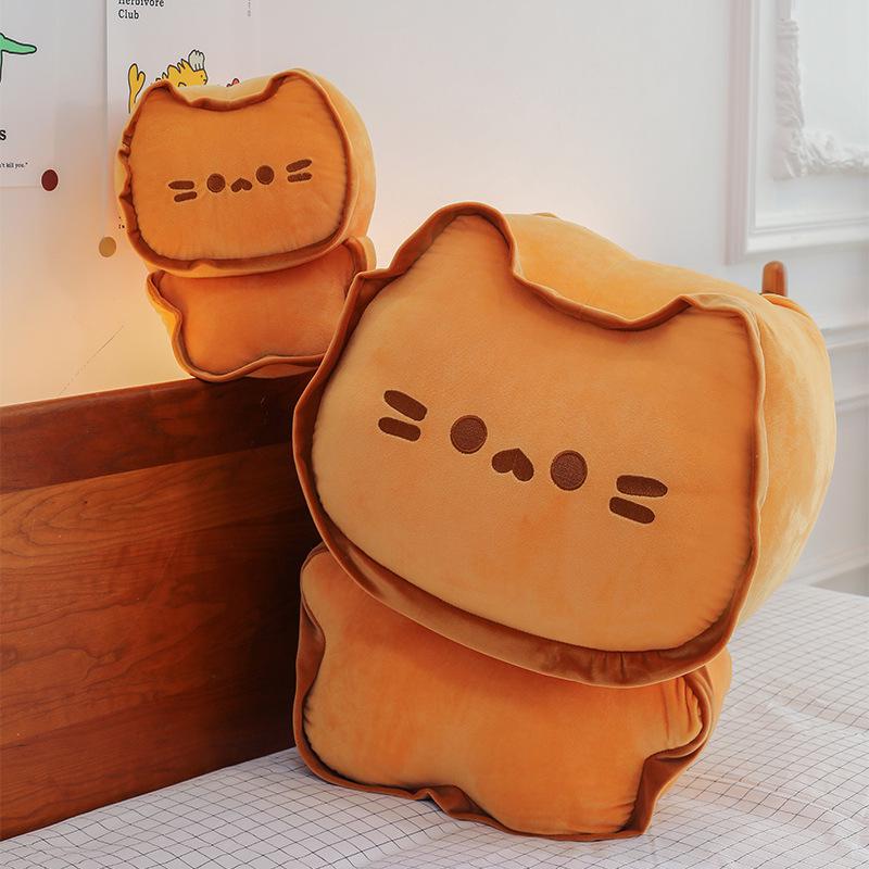 

Butter Cookie Cat Plush Doll - Cute Cat-Shaped Gift for Friends 30cm (0.38kg)